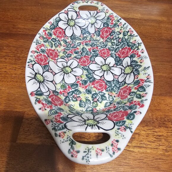 Vena Polish Pottery Hand Painted Serving Platter - Picture 4 of 6